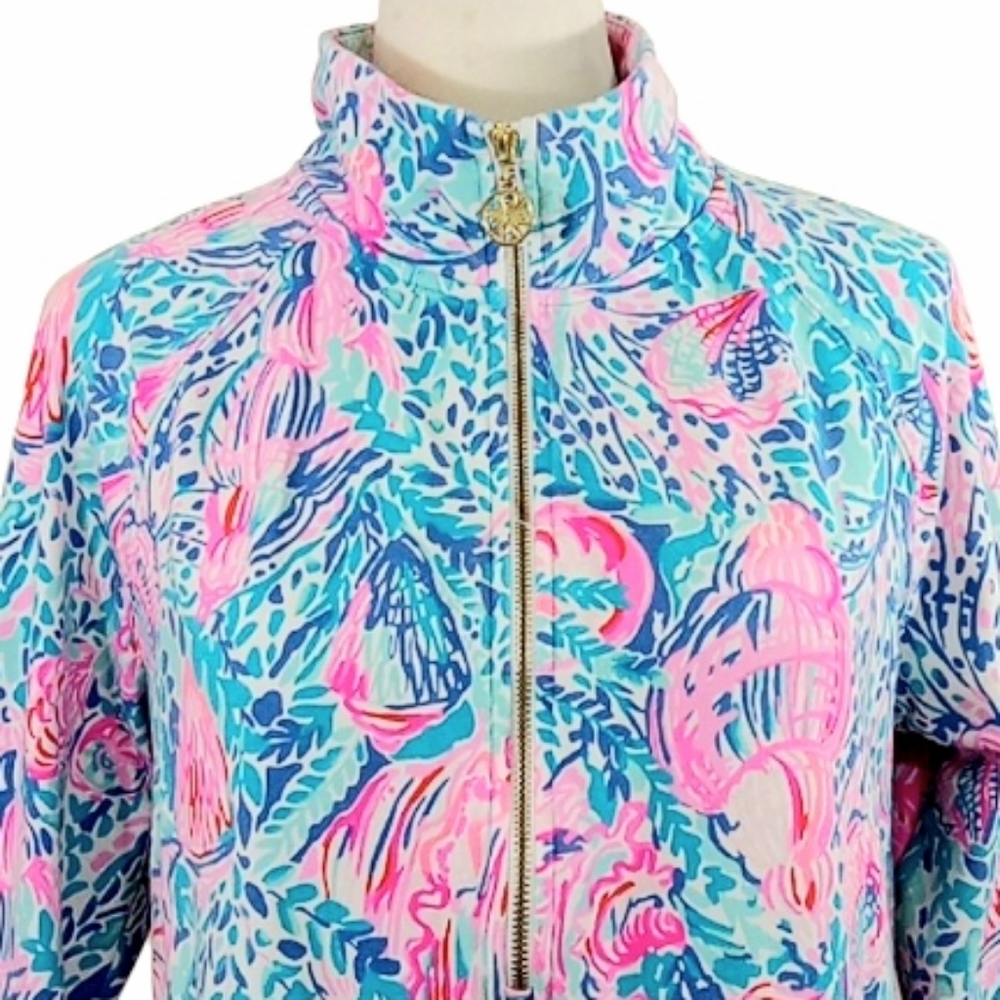 Lilly Pulitzer Skipper Popover in Treasure Trove Print Pullover UPF 50 + Size M - Picture 4 of 14